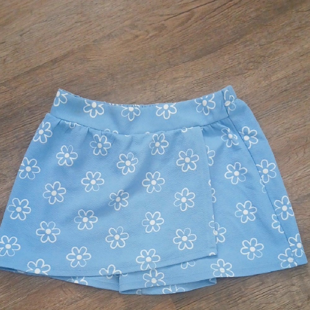 Blue Floral Mini Skort